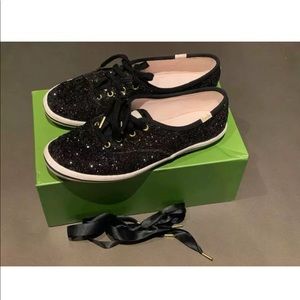 KEDS KATE SPADE CHAMPION SNEAKERS black glitter 6M